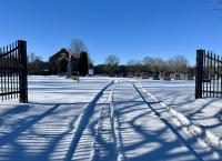 Stayner Union Cemetery Entrance in Winter